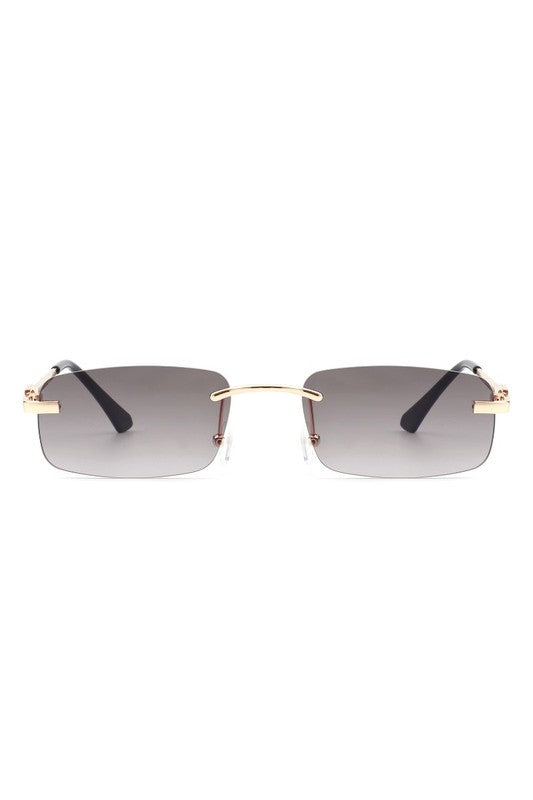 Rectangle Narrow Fashion Tinted Retro Sunglasses