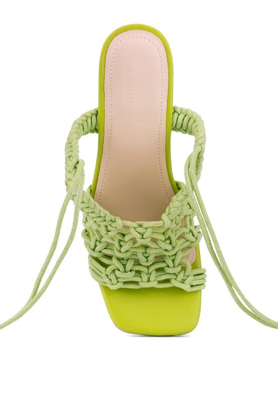 BEROE Braided Handcrafted Lace Up Sandal