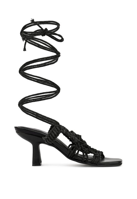 BEROE Braided Handcrafted Lace Up Sandal