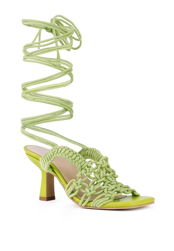 BEROE Braided Handcrafted Lace Up Sandal