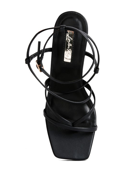 Peri Peri Faux Leather Strappy Heels