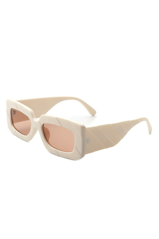 Square Retro Chunky Fashion Sunglasses