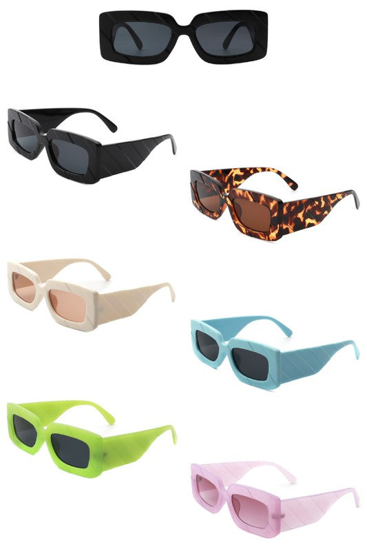 Square Retro Chunky Fashion Sunglasses