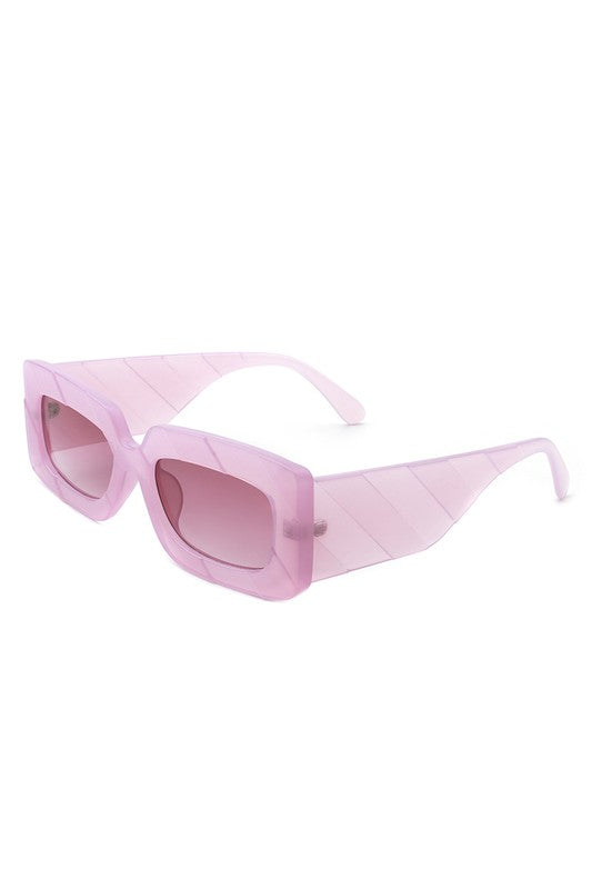 Square Retro Chunky Fashion Sunglasses