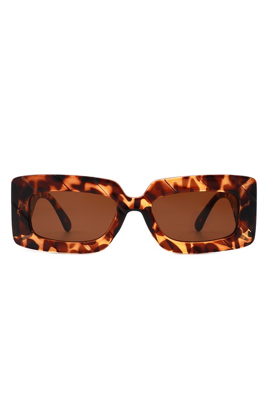 Square Retro Chunky Fashion Sunglasses