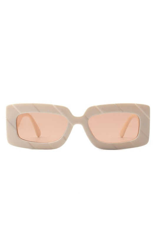 Square Retro Chunky Fashion Sunglasses