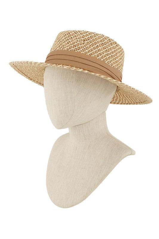 Straw Weave Floppy Brim Sun Hat