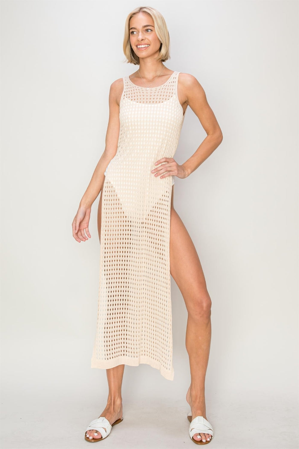 HYFVE Crochet Backless Cover Up