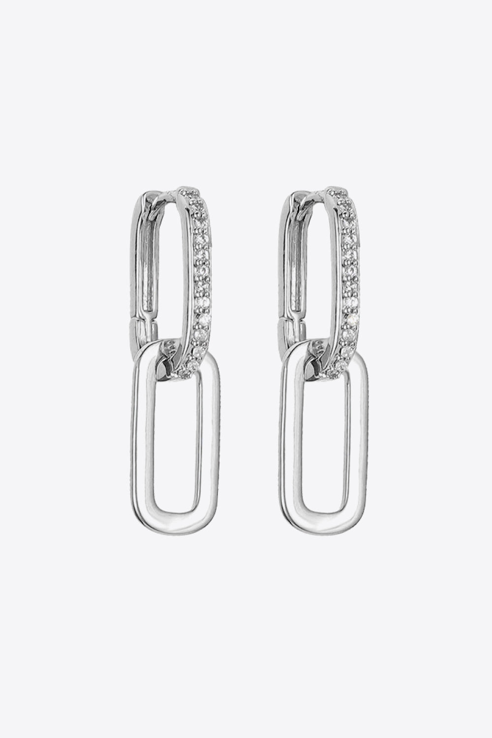 Cubic Zirconia Link Earrings